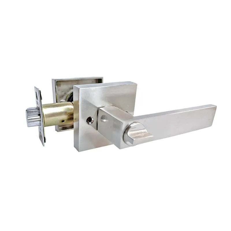 Cerradura para Baño Cuadrada Cromo Mate
